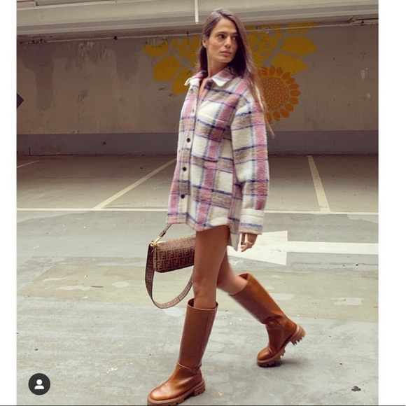 Zara plaid overshirt/shacket - Picture 3 of 11